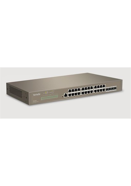 Tenda TEG3328F 24 Port 10-100-1000 Switch 4 Port Sfp L2 Çelik Kasa Rack Mount