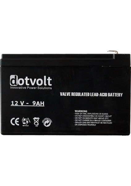 Dotvolt 12V 9 Ah Ups Akü