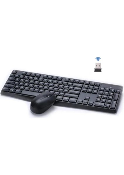 Hp 7YA13PA CS10 USB Kablosuz Klavye + Mouse Set Siyah Türkçe Q 2.4ghz Sessiz Tuş Takımı