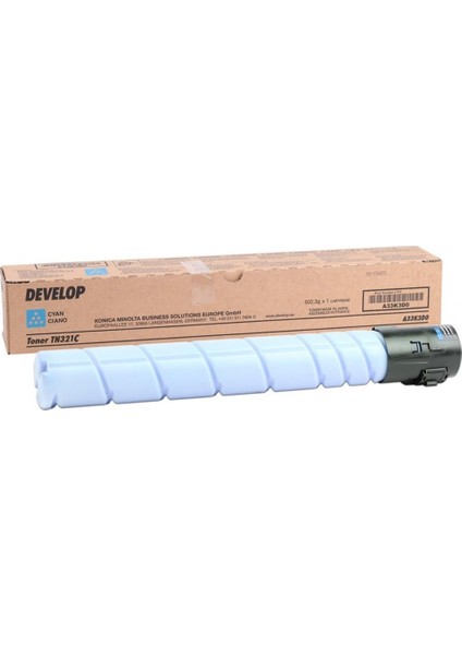 Develop TN-321C Cyan Mavi Orjinal Fotokopi Toneri Ineo +224-284-364 25.000 Sayfa