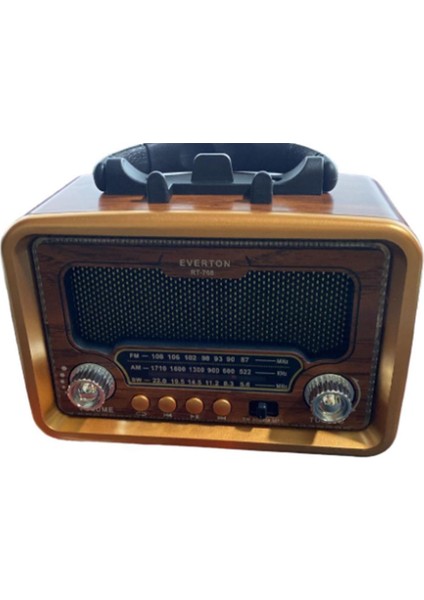 Everton RT-768 Bluetooth -Usb-Tf-Am-Fm-Sw-Tws-Usb Şarj Nostaljik Radyo