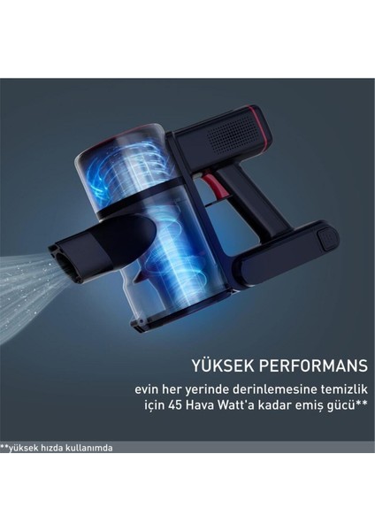 Şarjlı TY6T88TR X-Force Flex 8.60 Max Animal Care Kablosuz Dikey Süpürge Dc 30 - 60 Dk Siyah 2 Yıl