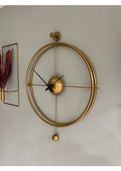 Xxl 60*80 cm - Versace Time - Metal Duvar Saati - Modern Dekoratif Metal Duvar Saati Moder modelleri