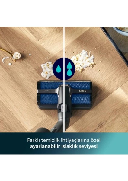 Ultra Premium Aqua Trio Yeni 3'ü 1 Arada (Islak, Kuru ve Moplu) Sarjlı ve Kablosuz Dik Süpürge, Luciole Lambader Hediye!