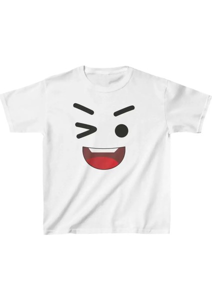 Çocuk Baskılı T-Shirt - Beyaz