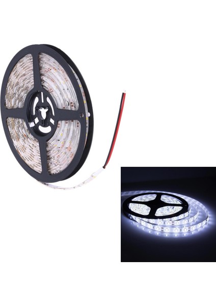 Şerit LED 12V Tek Çip Dış Mekan Beyaz 5mt