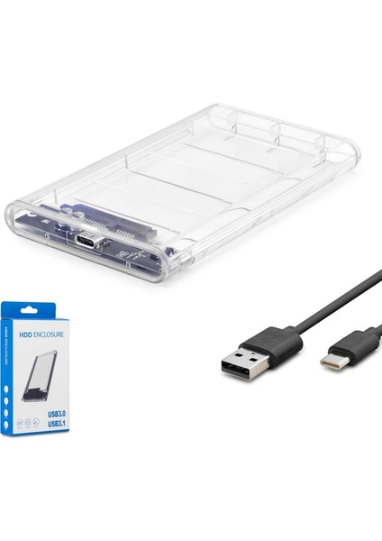 Harddisk Kutusu SSD HDD 2.5 Sata USB 3.1 HDX-1766