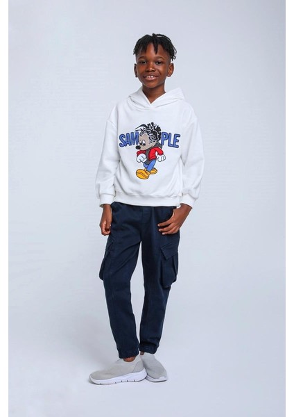 05-14 Yaş Erkek Çocuk Lacivert Renk Kargo Cepli Pantolon