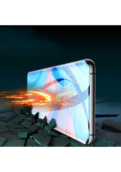 Oneplus 9 Pro Uyumlu Kavisli Tam Kaplayan Ekran Koruyucu Özel Nano Pet Yapı Darbe Korumalı Etkin Koruma Impact Protected