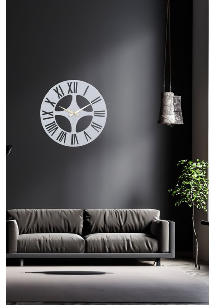 40 x 40 Roma Model Metal Lazer Kesim Akar Sessiz Mekanizmalı Duvar Saati (40*40 Cm) Metal Yuvarlak fiyatları