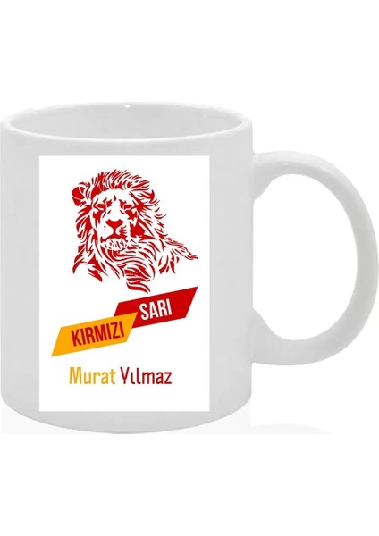 Kişiye Özel Tasarlanabilen Taraftar Aslan Temalı Hediyelik Kupa Bardak (Isim Yazılmaktadır)