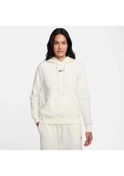 Nike Sportswear Phoenix Fleece Hoodie Kadın Beyaz Polarlı Sweatshirt Dq5872