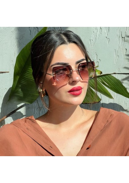Kristal Kare Kesim Kadın Güneş Gözlüğü