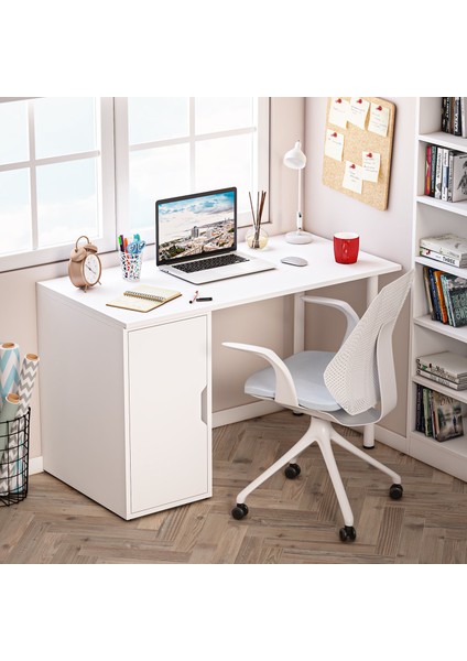 Clm110-Beyaz Kapaklı Kesonlu Çalışma Masası fiyatları