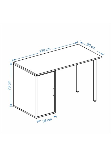 Clm110-Meşe Kapaklı Kesonlu Çalışma Masası