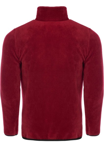 Butik Unisex Kırmızı Polar Standart Tam Fermuarlı 3 Cepli Polar Hırka fiyatları