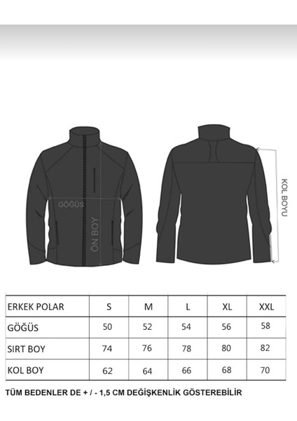 Unisex Füme Polar Standart Tam Fermuarlı 3 Cepli Polar Hırka modelleri