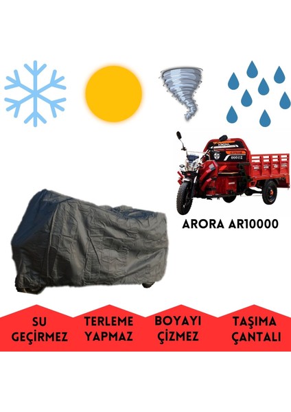 Arora AR10000 Moped Kabinsiz Kasalı Motor Brandası Su Geçirmez