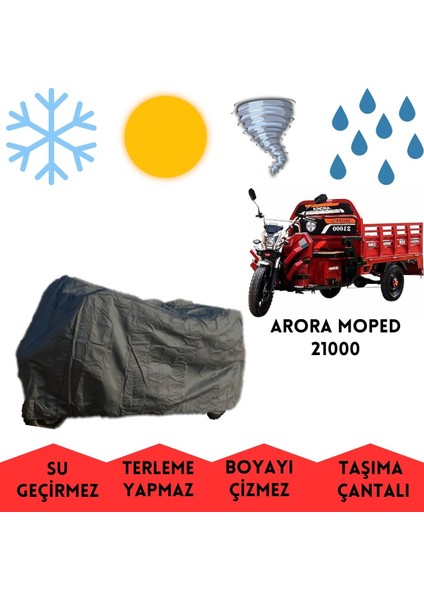 Arora Moped 21000 Kasalı Motor Brandası Su Geçirmez