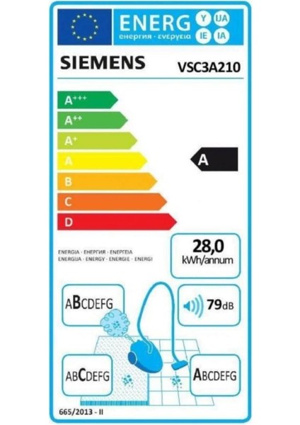 2 Yıl VSC3A210 IQ300 Toz Torbalı Süpürge Kırmızı Siemens VSC3A210 IQ300 Resmi Distribütör Garantili