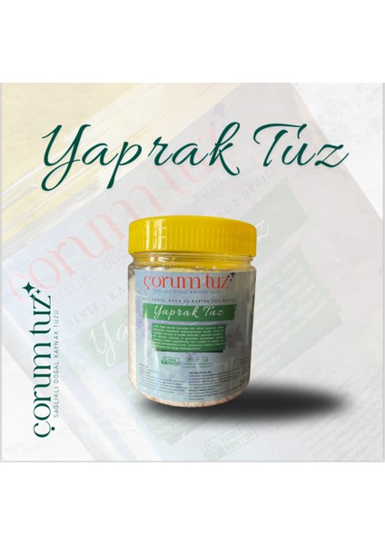 250GR Doğal Çorumtuz Yapraktuz Çorum Memlaha Kaynak Tuzu