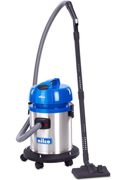 2 Yıl IC335 1600 W Çelik Gövdeli Islak-Kuru Vakum Makinesi 0-250 L 2201 - 2400 Watt Mekanik