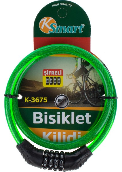 Bisiklet Kilidi Kalın Şifreli 50X2 K-3675 3675