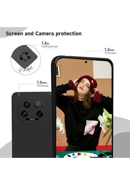 Xiaomi Mi 14 Ultra Kılıf Yüksek Kalite 3D Kamera Korumalı Içi Kadife Lansman Liquid Silikon Kapak