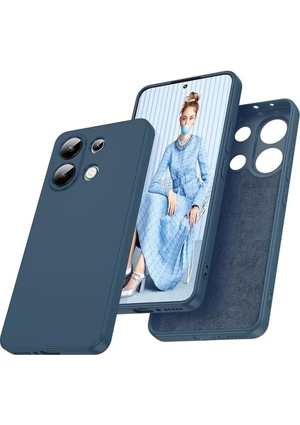 Xiaomi Redmi Note 13 4g Kılıf Yüksek Kalite 3D Kamera Korumalı Içi Kadife Lansman Liquid Silikon Kapak