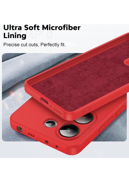 Xiaomi Poco M6 Pro 4g Kılıf Yüksek Kalite 3D Kamera Korumalı Içi Kadife Lansman Liquid Silikon Kapak