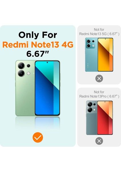 Xiaomi Redmi Note 13 4g Kılıf Yüksek Kalite 3D Kamera Korumalı Içi Kadife Lansman Liquid Silikon Kapak