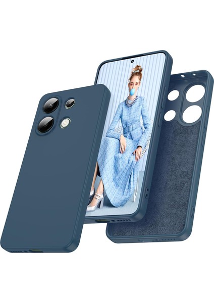 Xiaomi Redmi Note 13 Pro 4g Kılıf Yüksek Kalite 3D Kamera Korumalı Içi Kadife Lansman Liquid Silikon Kapak