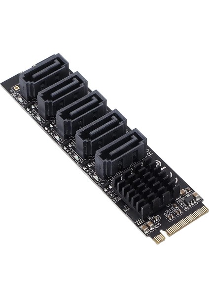 M.2 Nvme Pci-E X4 X8 X16 To Sata 3 5 Port Adaptor Riser Çoklayıcı Kart