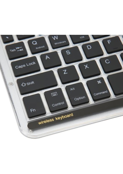 Denver TAQ-10252 10.1" Uyumlu Kablosuz Bluetooth Şarjlı Transparan Rgp 7 Renk Işıklı Klavye - Gri