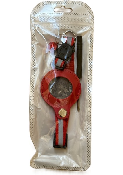 Airtag Tutuculu Kedi Tasması Zilli ve Reflektörlü 4 Renkte