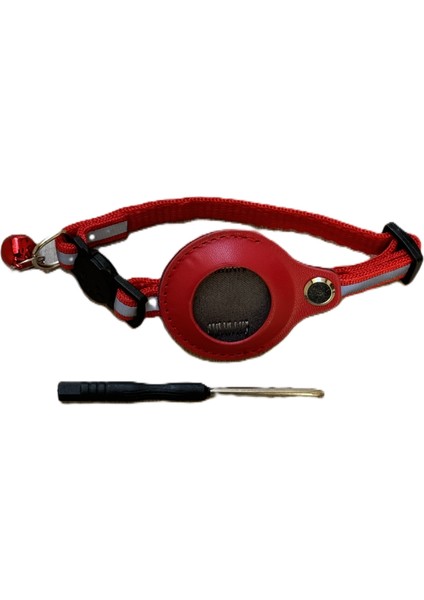 Airtag Tutuculu Kedi Tasması Zilli ve Reflektörlü 4 Renkte modelleri