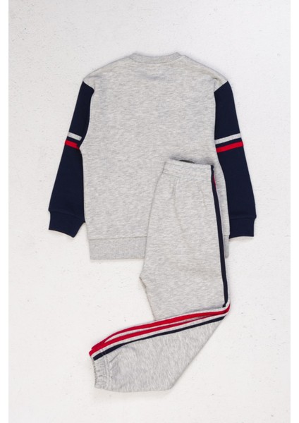 Dmb D Harfi Baskılı Hırkalı Erkek Takım - Gri
