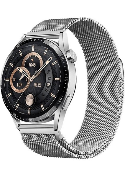 Xiaomi Amazfit Pace Band-12 22MM Metal Hasır Kordon-Gümüş