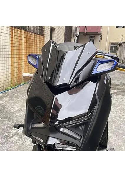 Xmax Techmax 250-300 2023-2024 Yeni Kasa Siperlik Spor Cam Parlak Siyah