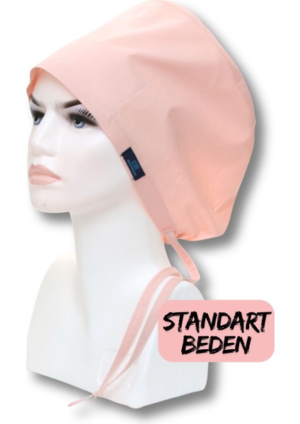 Standart Beden Pudra Tek Renk Cerrahi Bone Doktor Hemşire Sağlıkçı Hastane Aşçı Bonesi