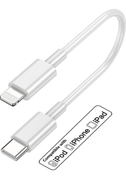 Lightning To USB Type C 20W Hızlı Şarj Iphone Data Kablosu 0.25M