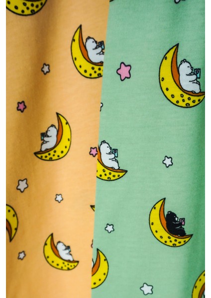 Gökyüzü Temalı Pijama Takımı - Turuncu fiyatları