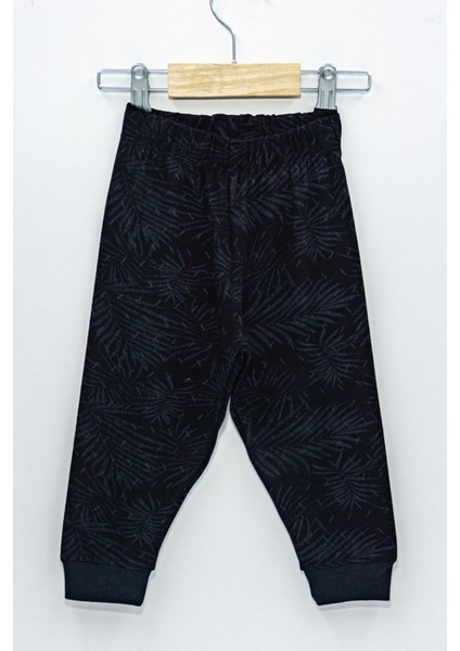 Palmiye Desenli Erkek Pijama Takımı - Siyah fırsatları