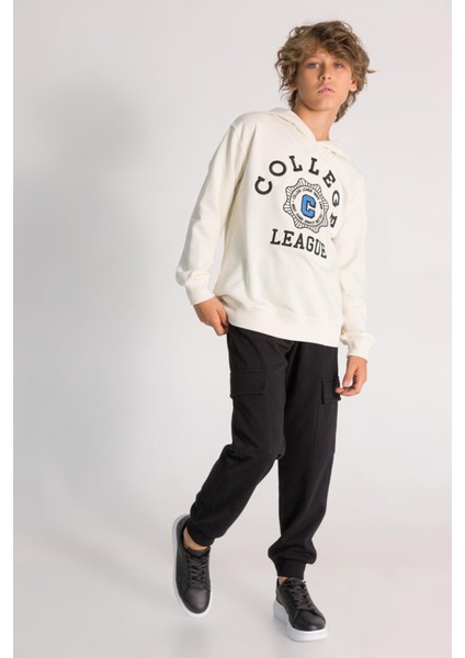 Dmb College Yazılı Erkek Sweat - Krem fiyatları