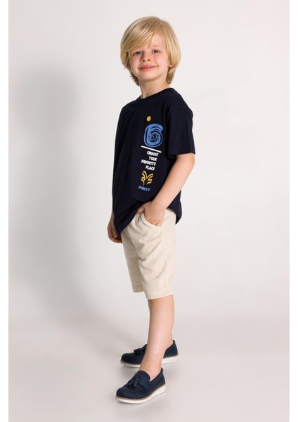 Dmb Keten Şort - Bej