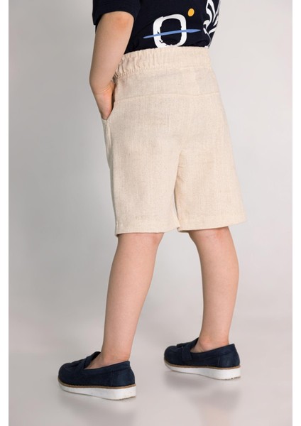 Dmb Keten Şort - Bej modelleri