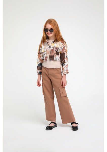 Geometrik Desenli Ceket - Kahverengi