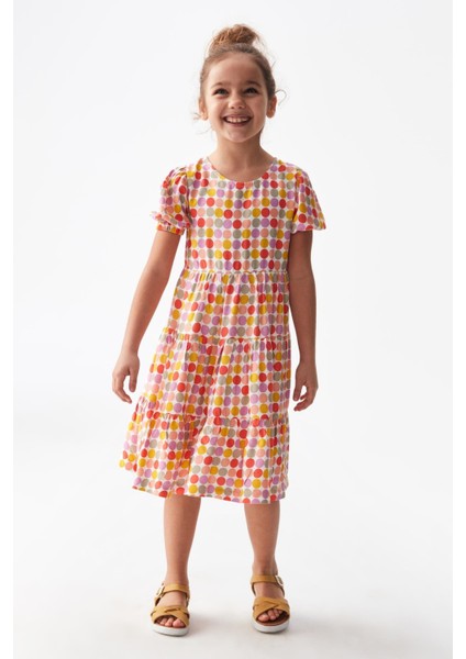 Nk Boncuk Kız Elbise - Somon