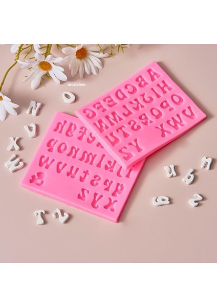 Tombul Harf Alfabe Harfler Seti, 2 Silikon Kalıp Seti, K-791 K-792