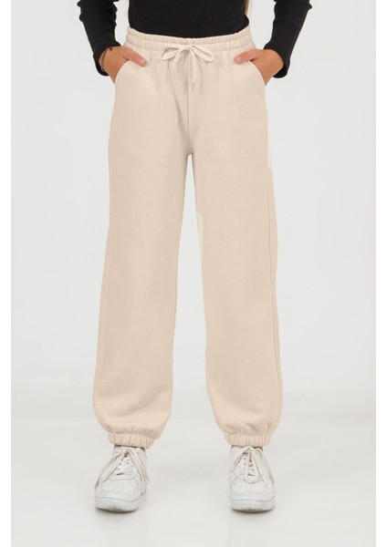 Dmb Bağcıklı Kız Eşofman Altı - Bej